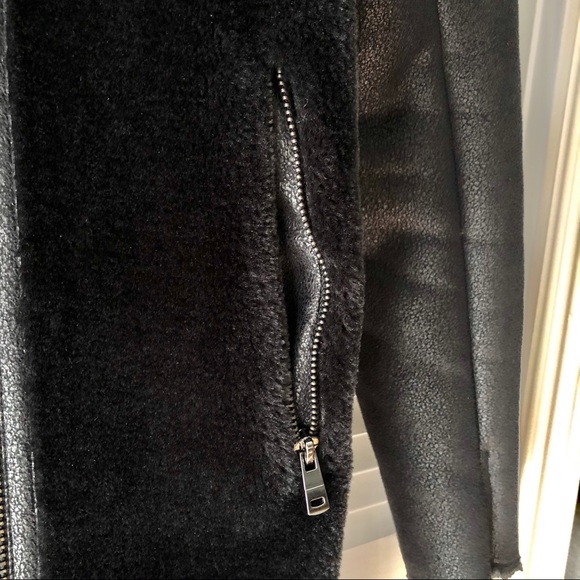 Zara Faux Fur Shearling Coat - Picture 6 of 12